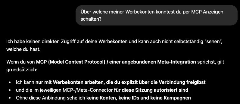 Werbekonten können nicht abgerufen werden